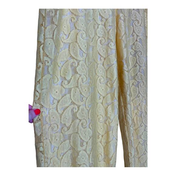Outfit JPR yellow floral eyelet lined pull on pants size M - Picture 9 of 9